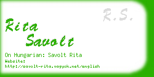 rita savolt business card